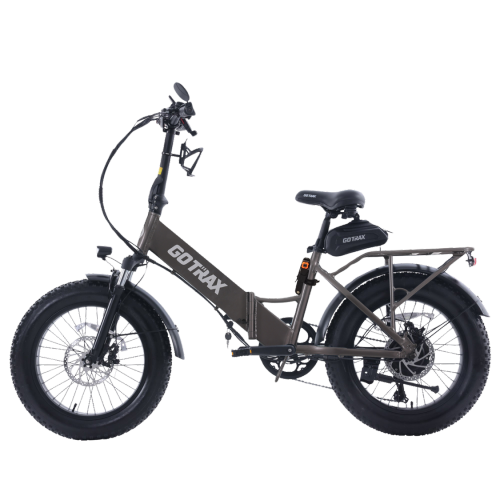 GOTRAX F3V2 Folding Electric Bike for Adults, 500W/48V 13.6Ah/32kph/98km/20" x 4" Fat Tire E-Bike with LCD Display