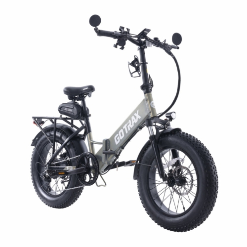 GOTRAX F3V2 Folding Electric Bike for Adults, 500W/48V 13.6Ah/32kph/98km/20" x 4" Fat Tire E-Bike with LCD Display