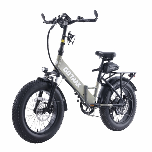 GOTRAX F3V2 Folding Electric Bike for Adults, 500W/48V 13.6Ah/32kph/98km/20" x 4" Fat Tire E-Bike with LCD Display