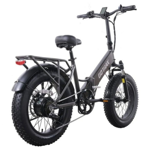 GOTRAX F3V2 Folding Electric Bike for Adults, 500W/48V 13.6Ah/32kph/98km/20" x 4" Fat Tire E-Bike with LCD Display