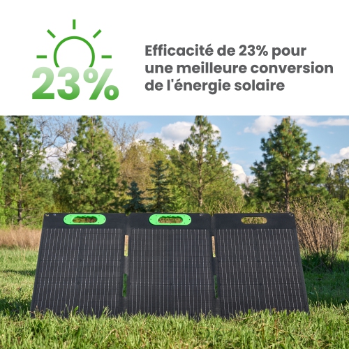 Yoshino SP100 Foldable 100W Monocrystalline Portable Solar Panel for Electric Solar Generators, Water-Resistant IP67, Off-Grid, Camping, RV