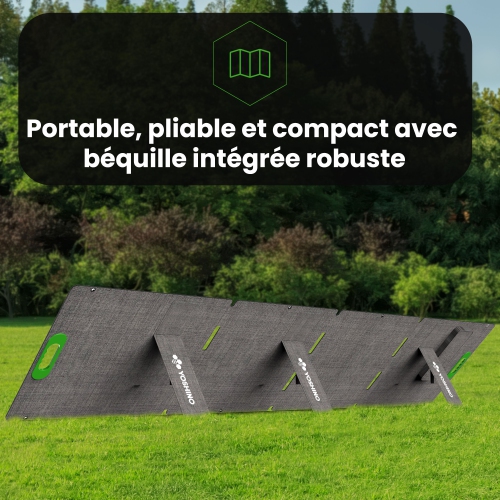 Yoshino SP200 Foldable 200W Monocrystalline Portable Solar Panel for Electric Solar Generators, Water-Resistant IP67, Off-Grid, Camping, RV