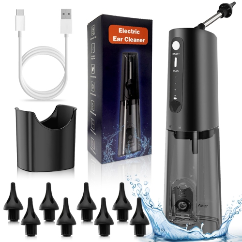 Ear Wax Removal Kit: 3 Pressure Settings irrigation system, Water-Powered ear cleaner, 8 Reusable Tips to remove ear wax, USB Rechargeable ear cleani