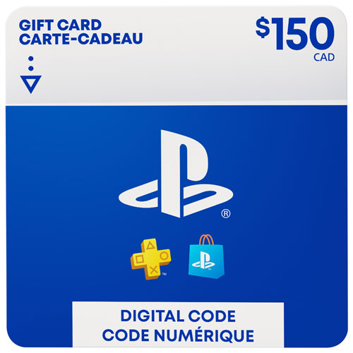 Carte-cadeau à code de téléchargement numérique de 150 $ pour PlayStation Store