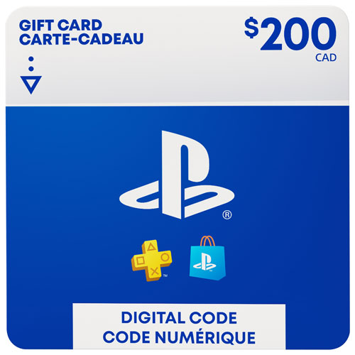 Carte-cadeau à code de téléchargement numérique de 200 $ pour PlayStation Store