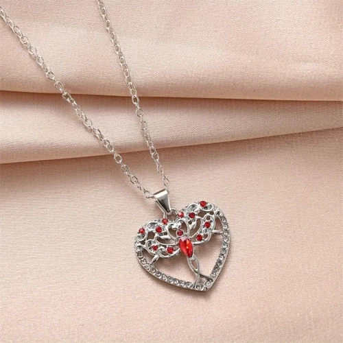 Silvery Heart Necklace: Gift for Women, Mothers, Nany, Sister, Christmas, Thanksgiving, Birthday