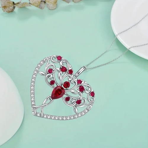 Silvery Heart Necklace: Gift for Women, Mothers, Nany, Sister, Christmas, Thanksgiving, Birthday