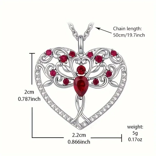 Silvery Heart Necklace: Gift for Women, Mothers, Nany, Sister, Christmas, Thanksgiving, Birthday