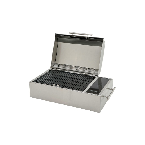 Kenyon B70590 Frontier Portable Indoor/Outdoor Electric Grill, S/S Exterior w/ Concealed, Flameless, Smokeless Element, Intelliken Touch Control,