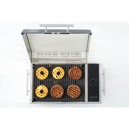 Kenyon B70590 Frontier Portable Indoor/Outdoor Electric Grill, S/S Exterior w/ Concealed, Flameless, Smokeless Element, Intelliken Touch Control,