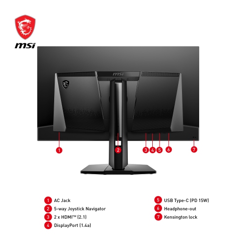 MSI 32" 4K UHD 240Hz 0.03ms 16:9 QD-OLED Tilt Swivel Height Pivot Adjustment Flat Gaming Monitor, MAG 321UPX QD-OLED