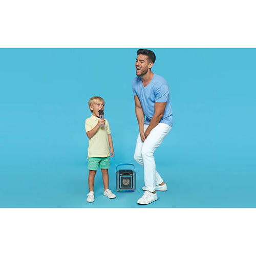 Haut-parleur de karaoké Bluetooth Cube de Singing Machine avec microphone sans fil