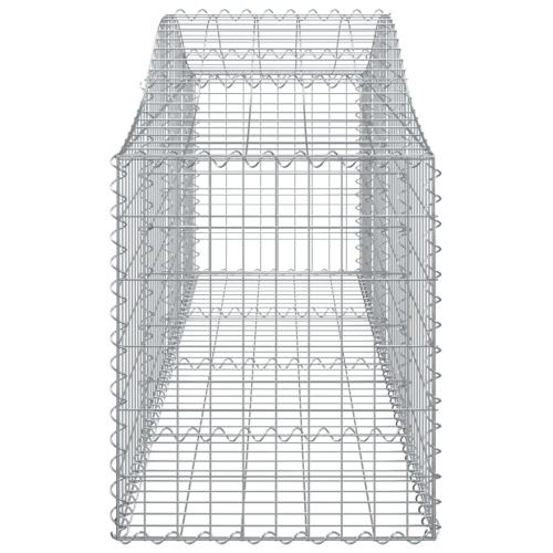 vidaXL Arched Gabion Baskets 8 pcs 200x50x60/80 cm Galvanised Iron