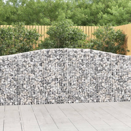 Paniers de gabion archés vidaXL 8 pièces 400x30x100/120 cm en fer galvanisé