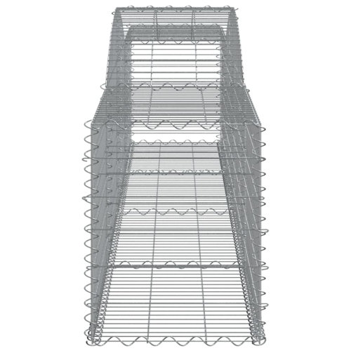 vidaXL Arched Gabion Baskets 6 pcs 400x50x60/80 cm Galvanised Iron