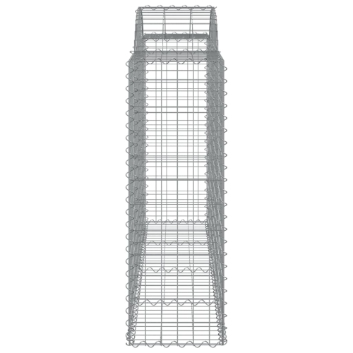 vidaXL Arched Gabion Baskets 4 pcs 200x50x120/140 cm Galvanised Iron