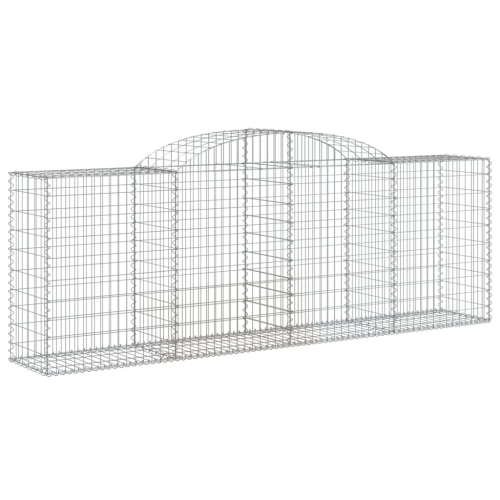 vidaXL Arched Gabion Basket 300x50x100/120 cm Galvanised Iron