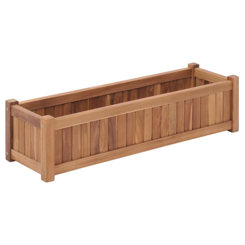 VIDAXL  Raised Bed 100X30X25 Cm Solid Teak Wood