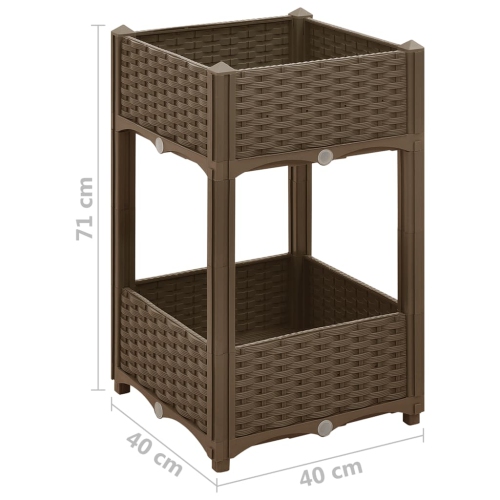 Matelas surélevé en polypropylène de 15,7 x x15,7 x x28 po de vidaXL