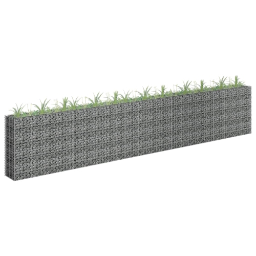 VIDAXL  Gabion Raised Bed Galvanized Steel 177.2"x11.8"x35.4"