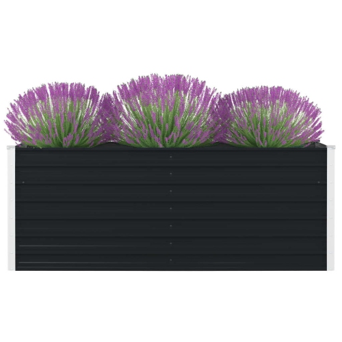 VIDAXL  Raised Garden Bed 63"x31.5"x17.7" Galvanized Steel Anthracite