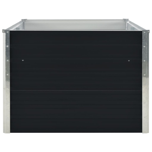 vidaXL Raised Garden Bed 63"x31.5"x17.7" Galvanized Steel Anthracite