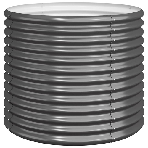 vidaXL Garden Planter Galvanised Steel 80x80x68 cm Anthracite