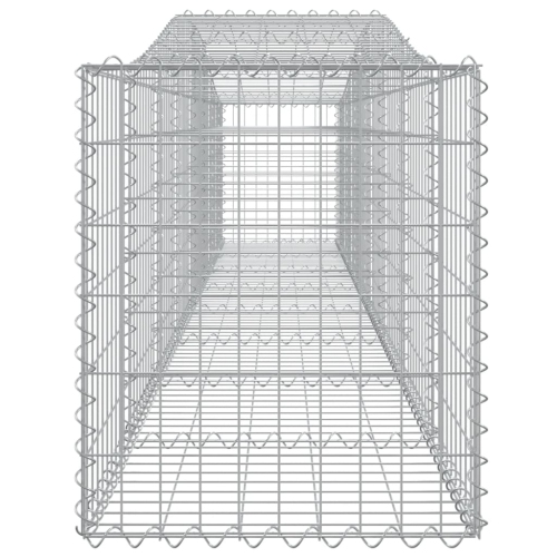vidaXL Arched Gabion Baskets 3 pcs 400x50x60/80 cm Galvanised Iron