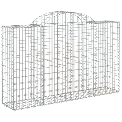 VIDAXL  Arched Gabion Basket 200X50X120/140 Cm Galvanised Iron