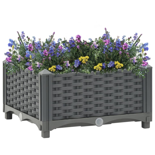 VIDAXL  Raised Bed 15.7"x15.7"x9.1" Polypropylene
