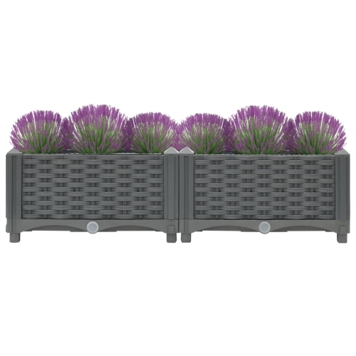 vidaXL Raised Bed 31.5"x15.7"x9.1" Polypropylene
