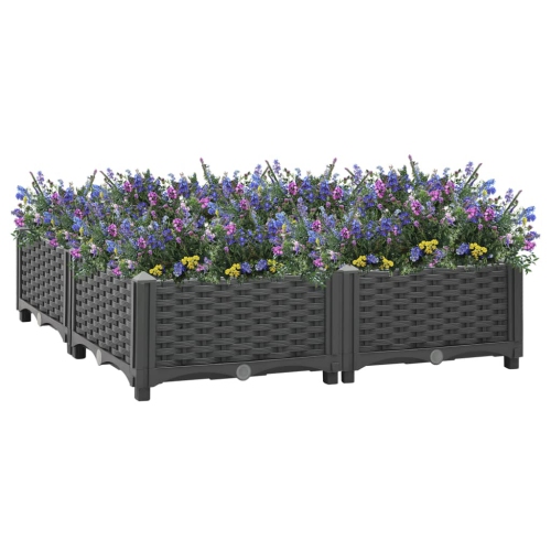 VIDAXL  Raised Bed 31.5"x31.5"x9.1" Polypropylene