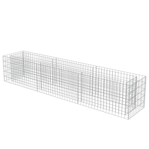 vidaXL Gabion Raised Bed Galvanised Steel 106.3"x19.7"x19.7"