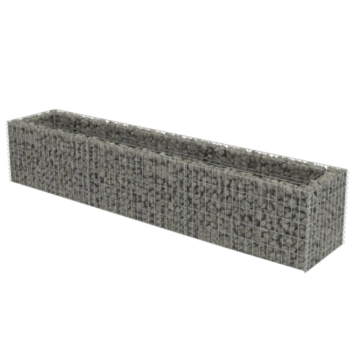 vidaXL Gabion Raised Bed Galvanised Steel 106.3"x19.7"x19.7"