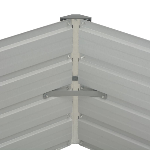 vidaXL Raised Garden Bed Anthracite 50.8"x50.8"x17.7" Galvanized Steel