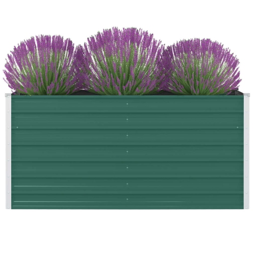 VIDAXL  Raised Garden Bed 63"x31.5"x30.3" Galvanized Steel Green