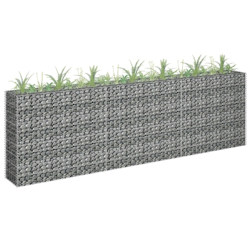 VIDAXL  Gabion Raised Bed Galvanized Steel 106.3"x11.8"x35.4"
