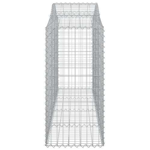 vidaXL Arched Gabion Baskets 14 pcs 200x50x100/120 cm Galvanised Iron