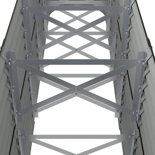 vidaXL Garden Raised Bed Galvanised Steel 224x40x68 cm Anthracite