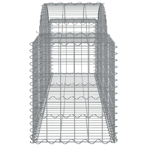 vidaXL Arched Gabion Baskets 14 pcs 200x50x60/80 cm Galvanised Iron