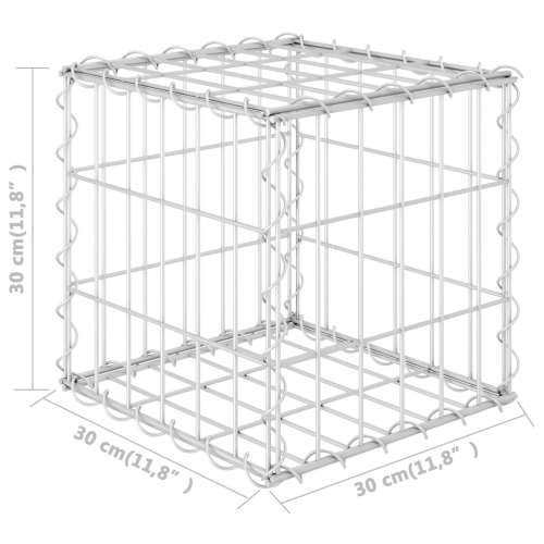 vidaXL Cube Gabion Raised Bed Steel Wire 11.8"x11.8"x11.8"
