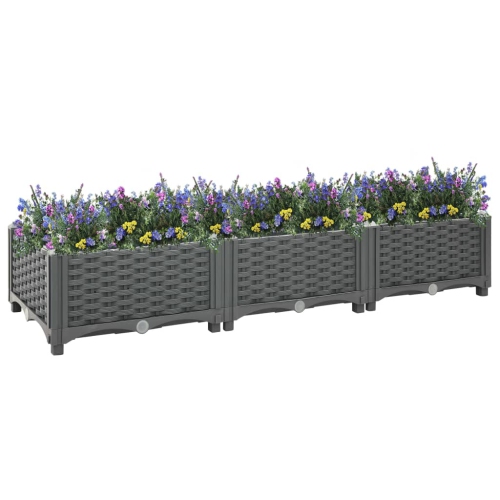 VIDAXL  Raised Bed 47.2"x15.7"x9.1" Polypropylene