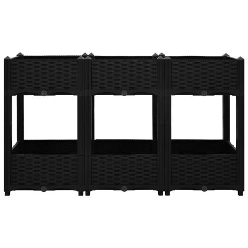 vidaXL Raised Bed 47.2"x15.7"x28" Polypropylene
