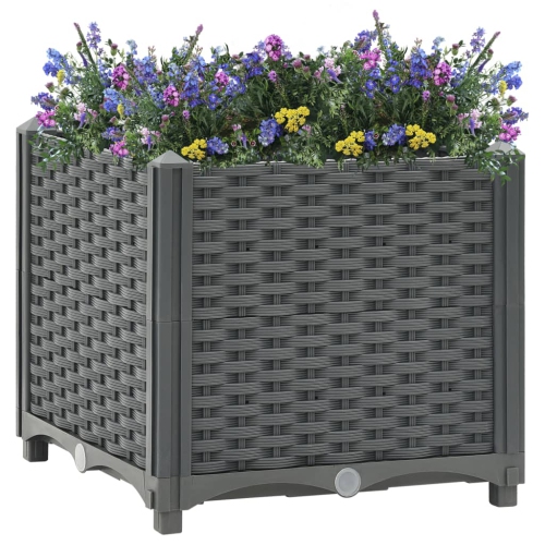 vidaXL Raised Bed 15.7"x15.7"x15" Polypropylene