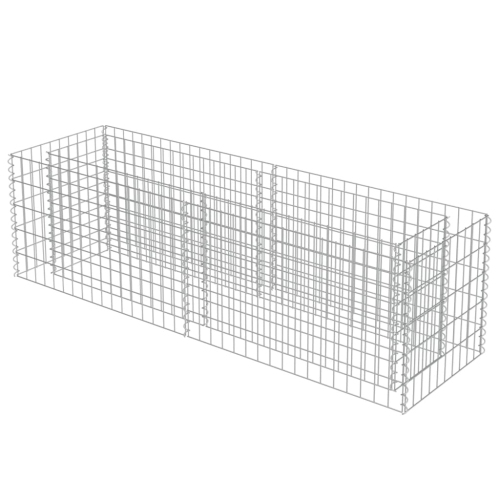 vidaXL Gabion Raised Bed Galvanised Steel 70.9"x19.7"x19.7"