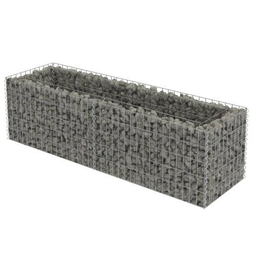 vidaXL Gabion Raised Bed Galvanised Steel 70.9"x19.7"x19.7"