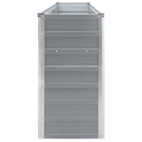 vidaXL Raised Garden Bed 320x40x77 cm Galvanised Steel Grey