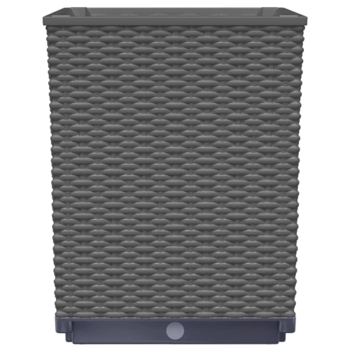 vidaXL Planters 4 pcs Black 30x30x37 cm Polypropylene