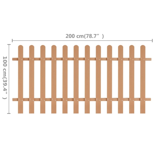 vidaXL Picket Fence WPC 200x100 cm