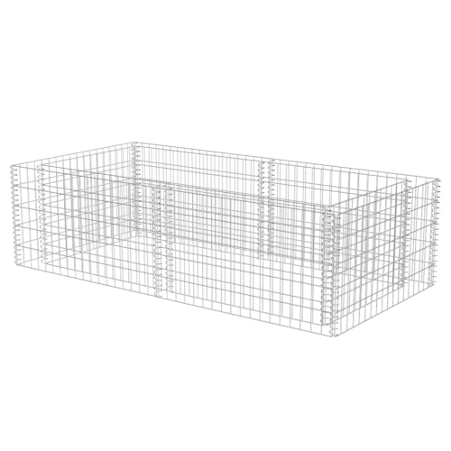 vidaXL Gabion Basket, Galvanized-Steel Gabion Wall/ Cage, High Load Capacity, 70.9"x35.4"x19.7"